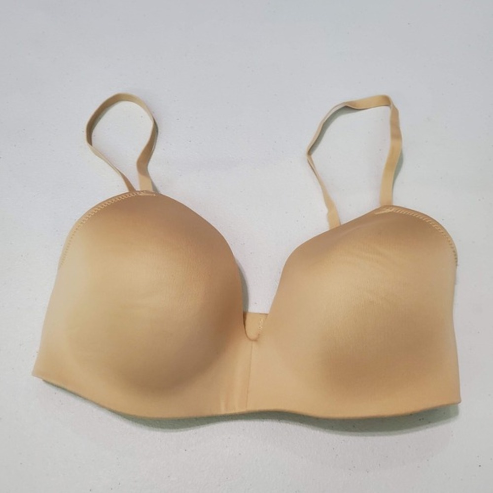 Maidenform Women Bra 34D Beige Wireless Lightly Lined Convertible Straps